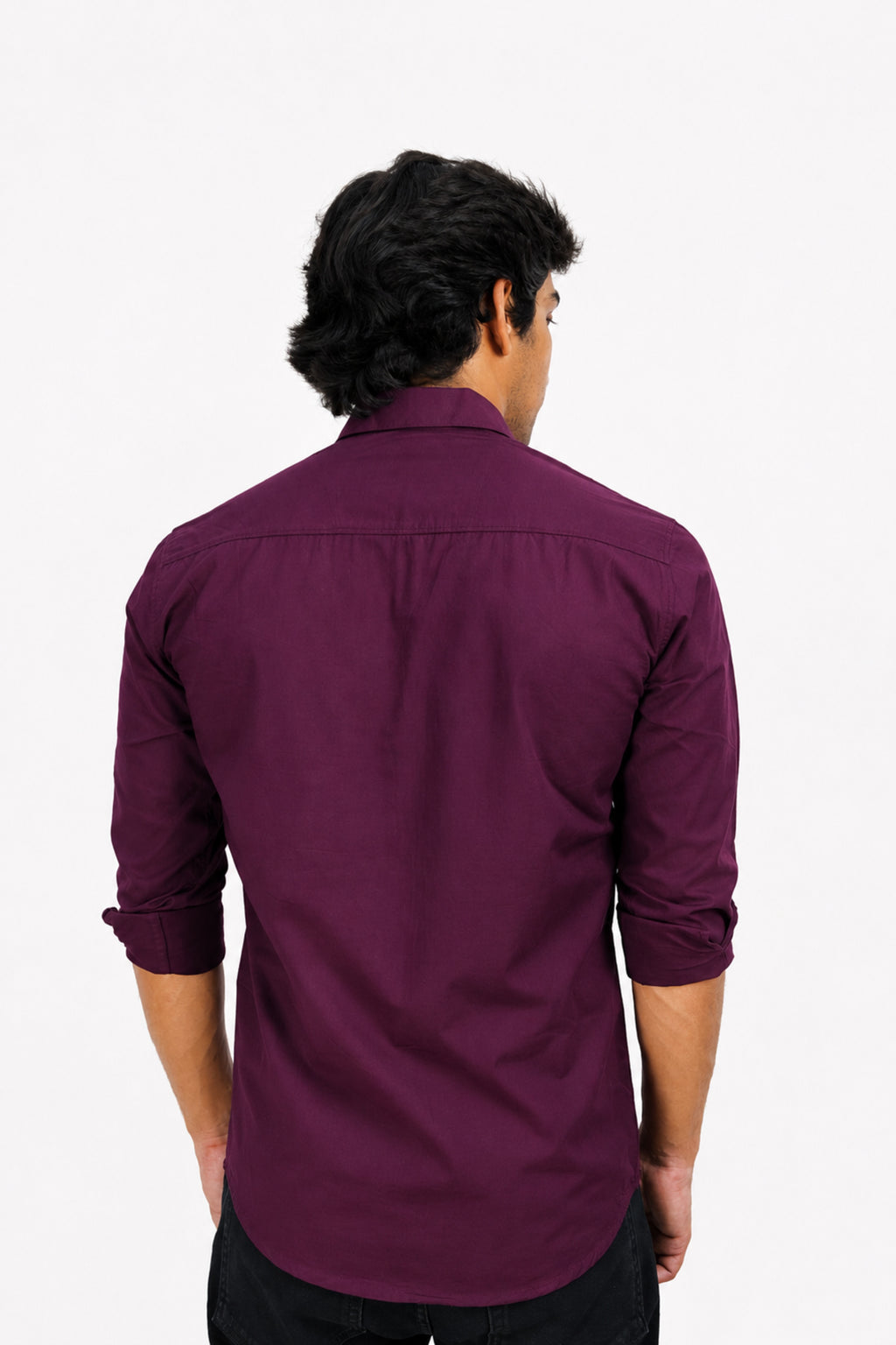LINP MAROON | SLIM FIT PREMIUM POLO NECK CASUAL SHIRT | TEASERWEAR