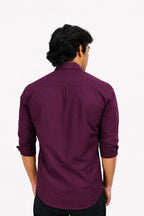 LINP MAROON | SLIM FIT PREMIUM POLO NECK CASUAL SHIRT | TEASERWEAR