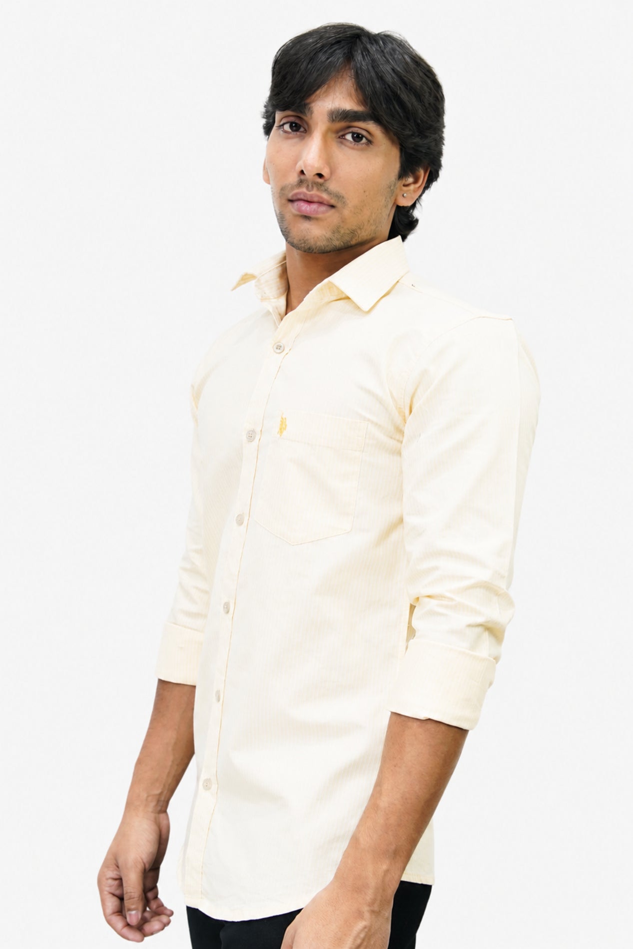 OXFL 2 LIGHT ORANGE | SLIM FIT PREMIUM POLO NECK CASUAL SHIRT | TEASERWEAR
