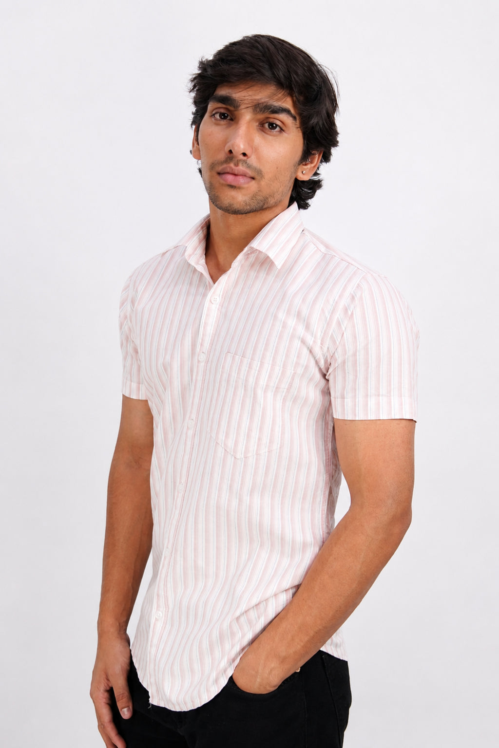 OXFHL PINK | SLIM FIT PREMIUM POLO NECK CASUAL SHIRT | TEASERWEAR