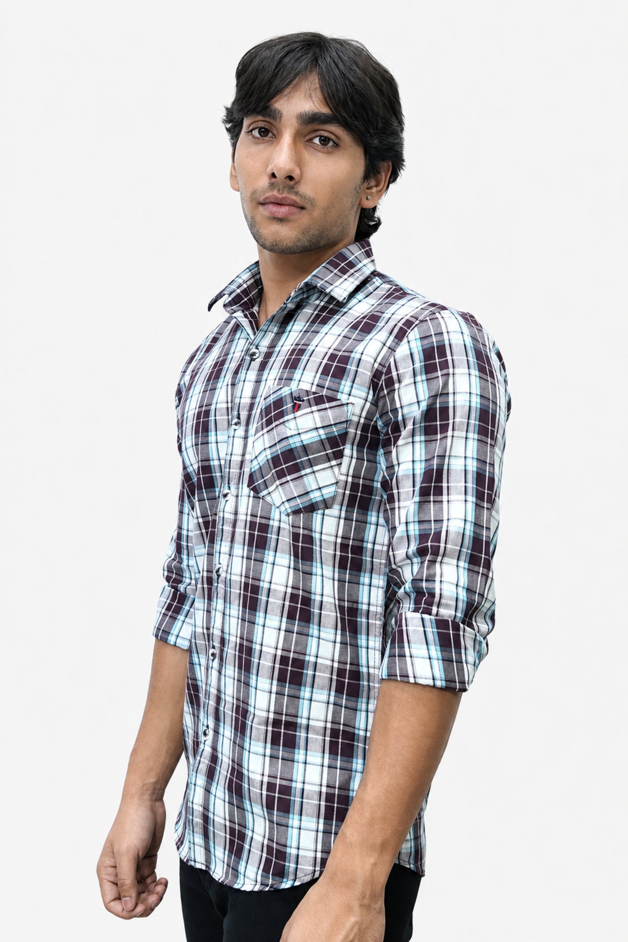 DOBC 2 MAROON | SLIM FIT PREMIUM POLO NECK CASUAL SHIRT | TEASERWEAR