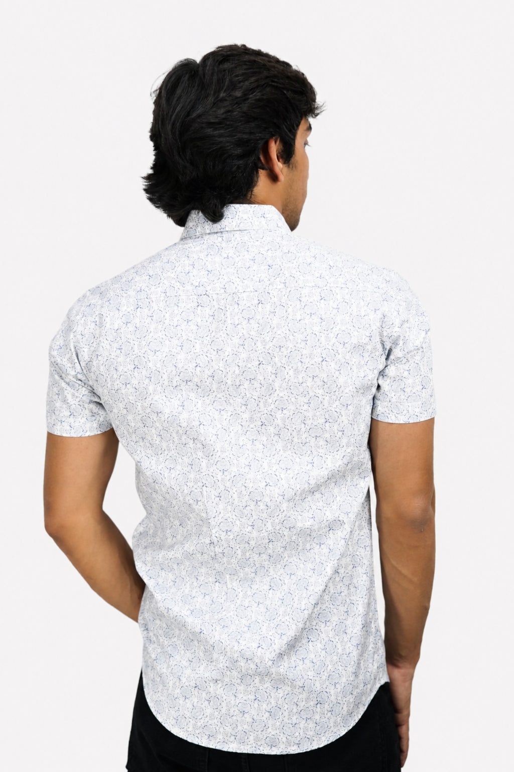 DOBHP BLUE | SLIM FIT PREMIUM POLO NECK CASUAL SHIRT | TEASERWEAR