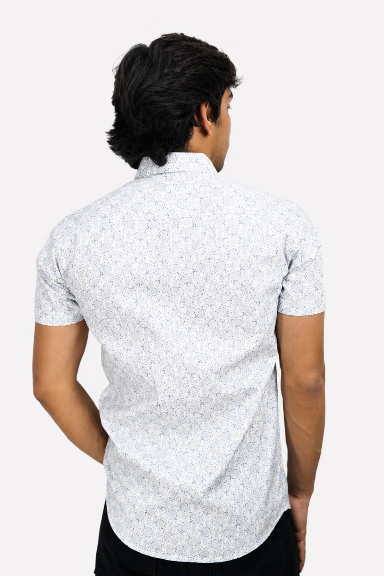 DOBHP BLUE | SLIM FIT PREMIUM POLO NECK CASUAL SHIRT | TEASERWEAR