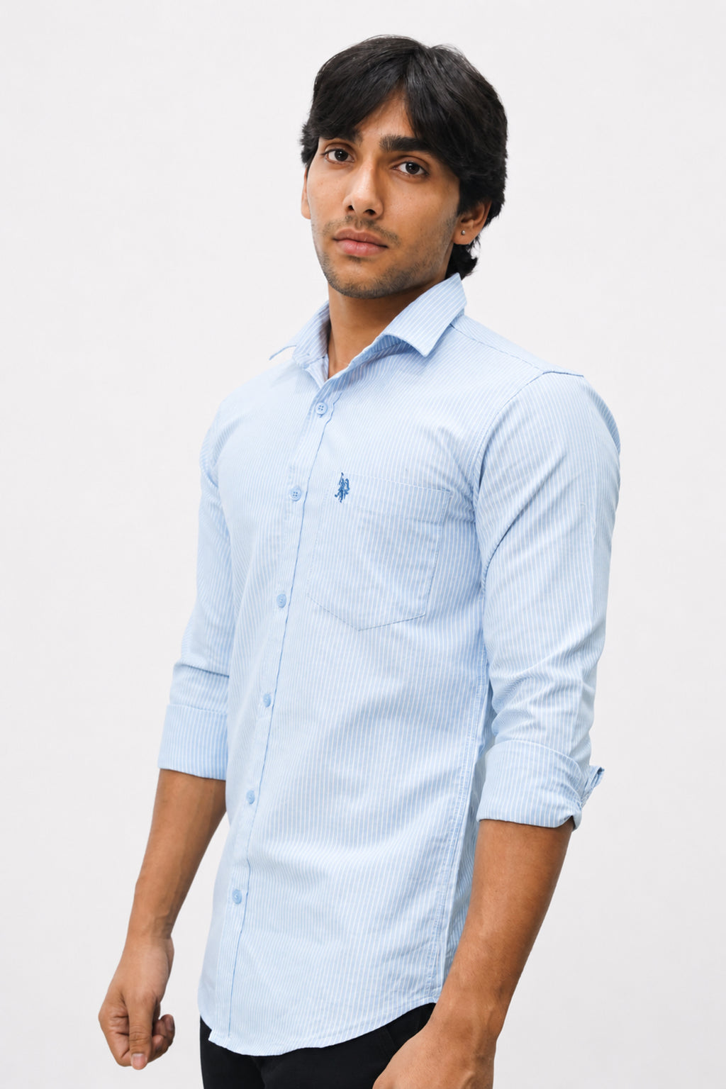 OXFL 2 BLUE | SLIM FIT PREMIUM POLO NECK CASUAL SHIRT | TEASERWEAR