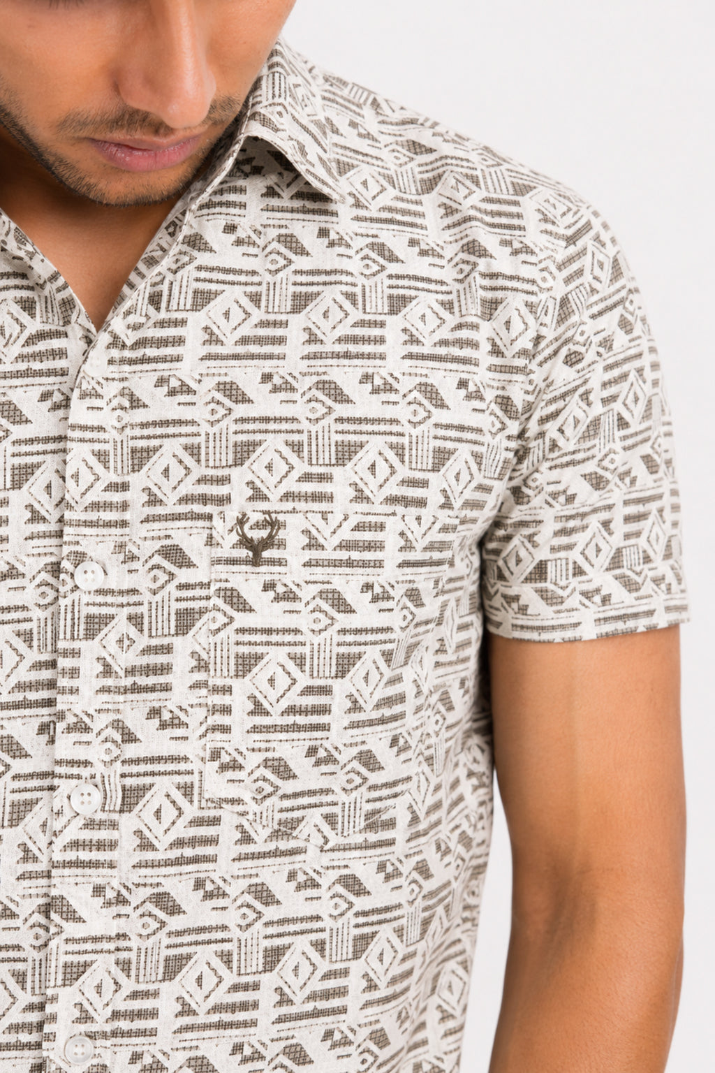 DOBHP GREY | SLIM FIT PREMIUM POLO NECK CASUAL SHIRT | TEASERWEAR