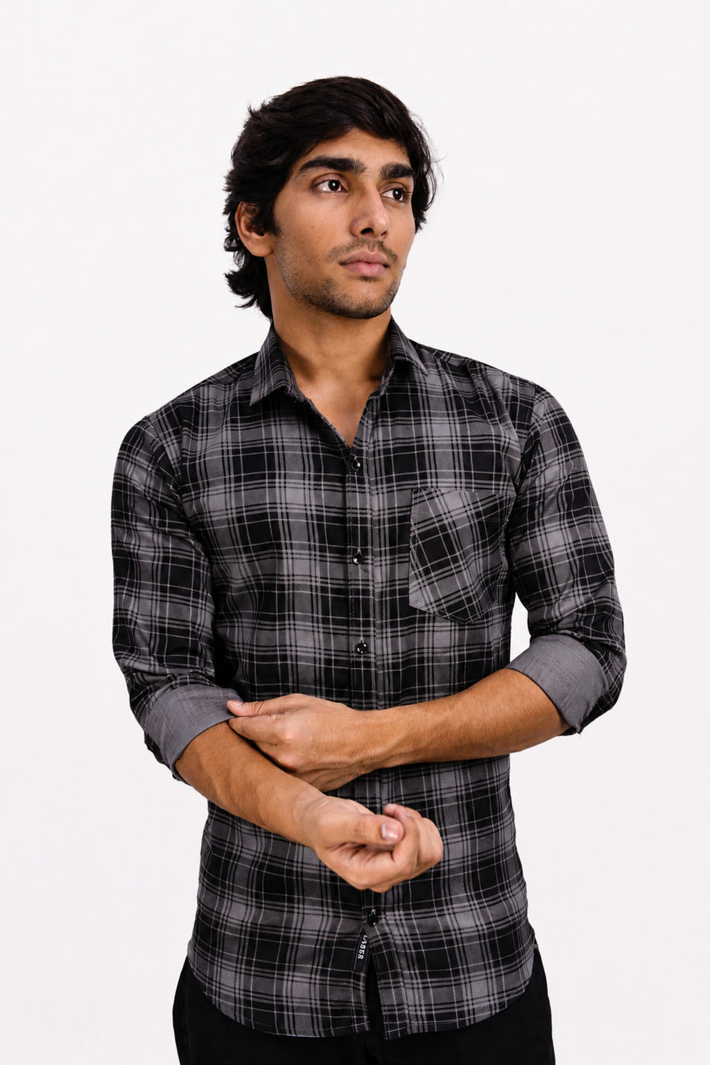 LAFC 2 GREY | SLIM FIT PREMIUM POLO NECK CASUAL SHIRT | TEASERWEAR
