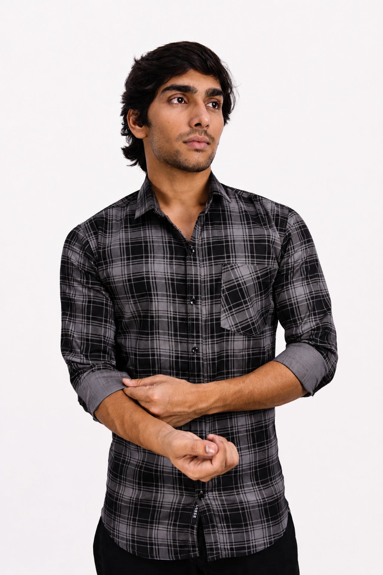 LAFC 2 GREY | SLIM FIT PREMIUM POLO NECK CASUAL SHIRT | TEASERWEAR