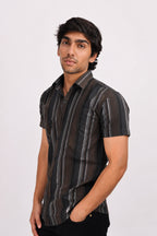 OXFHL BROWN | SLIM FIT PREMIUM POLO NECK CASUAL SHIRT | TEASERWEAR