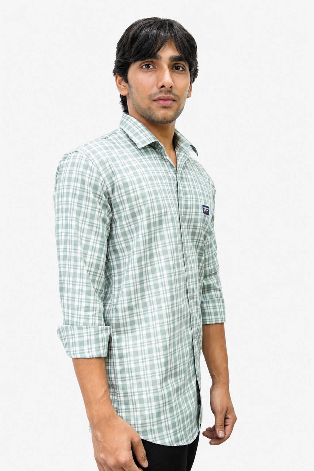 DOBC 2 LIGHT GREEN | SLIM FIT PREMIUM POLO NECK CASUAL SHIRT | TEASERWEAR