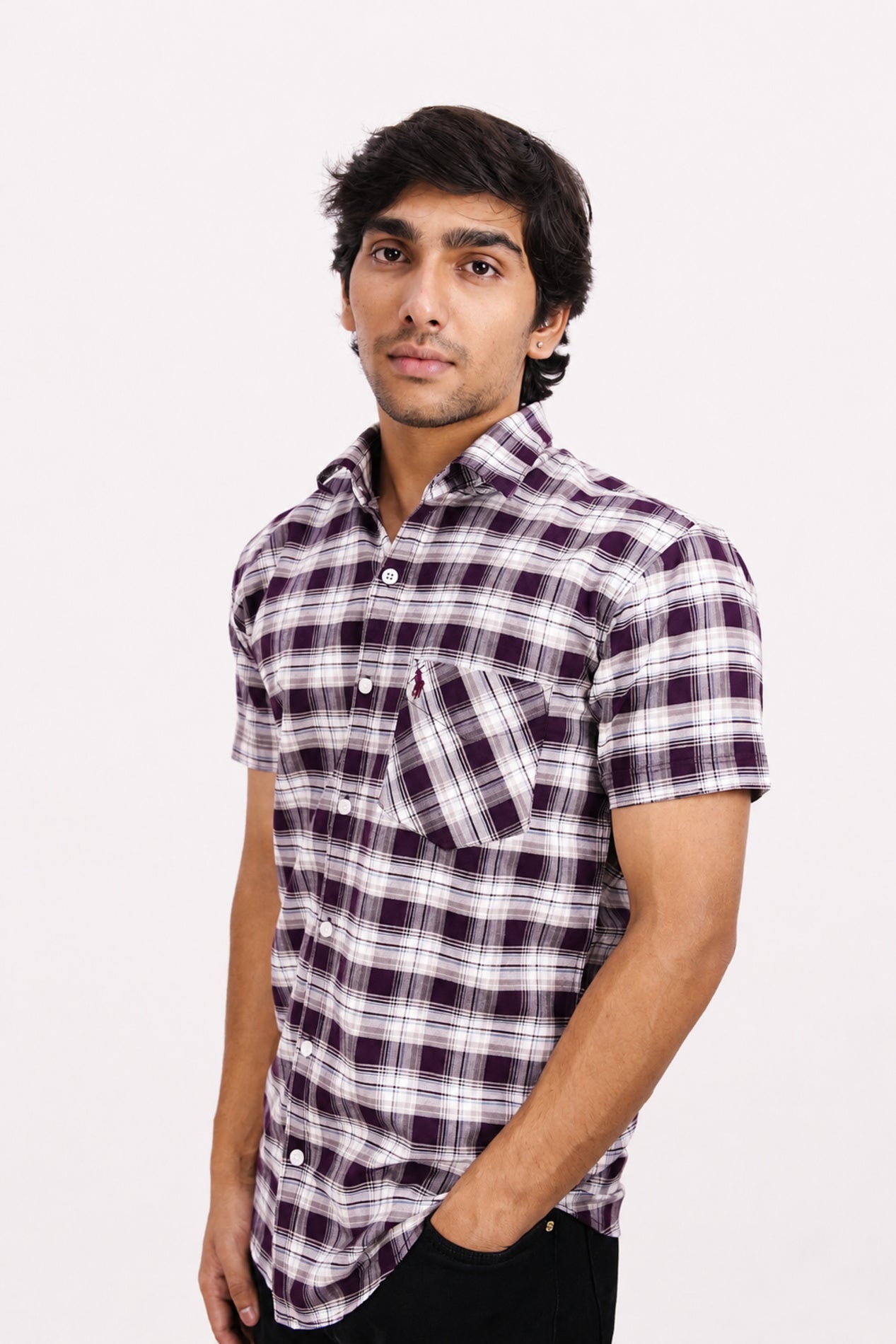 OXFHC MAROON | SLIM FIT PREMIUM POLO NECK CASUAL SHIRT | TEASERWEAR