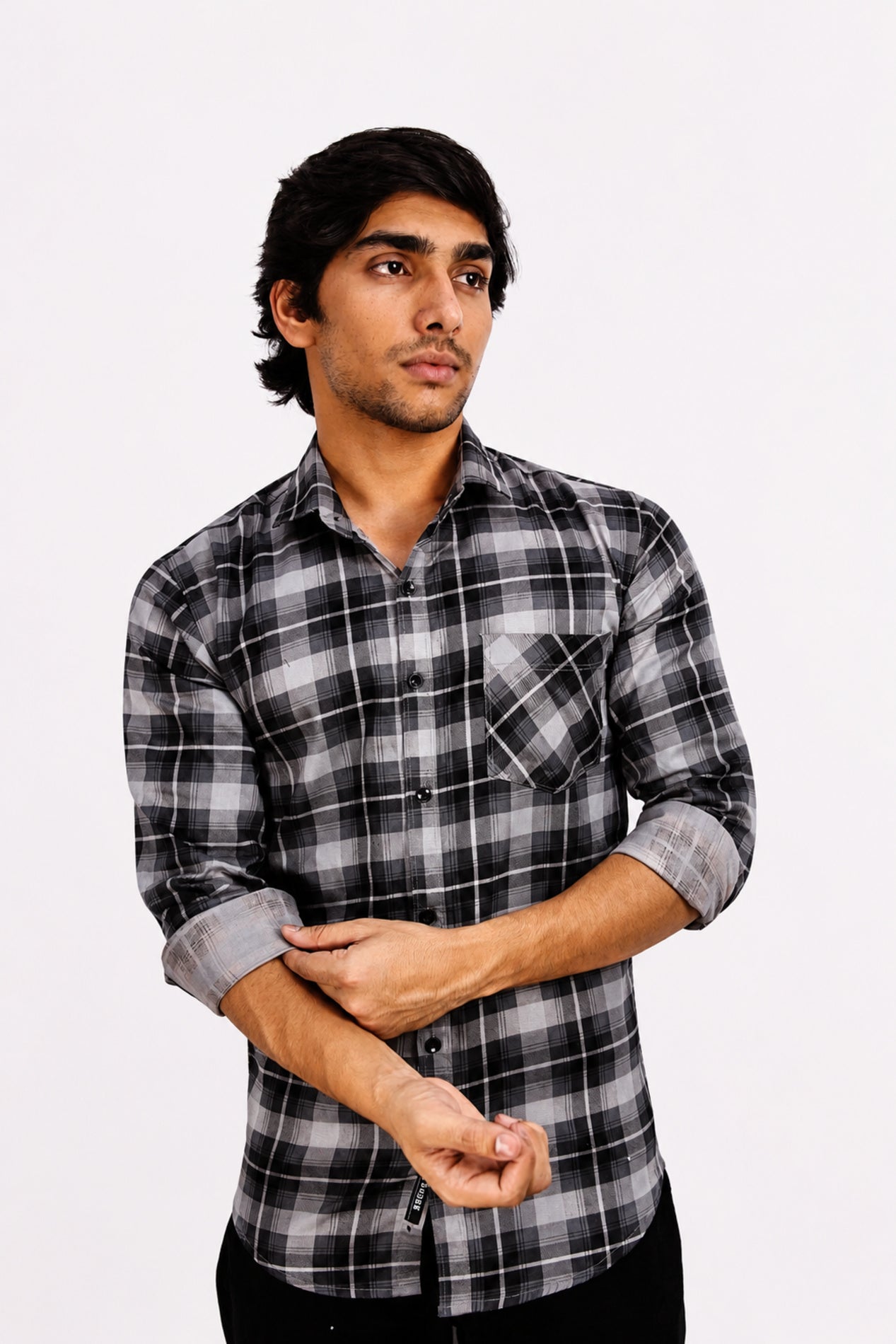 LAFC 2 LIGHT GREY | SLIM FIT PREMIUM POLO NECK CASUAL SHIRT | TEASERWEAR