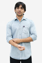 ROF BLUE | SLIM FIT PREMIUM POLO NECK CASUAL SHIRT | TEASERWEAR