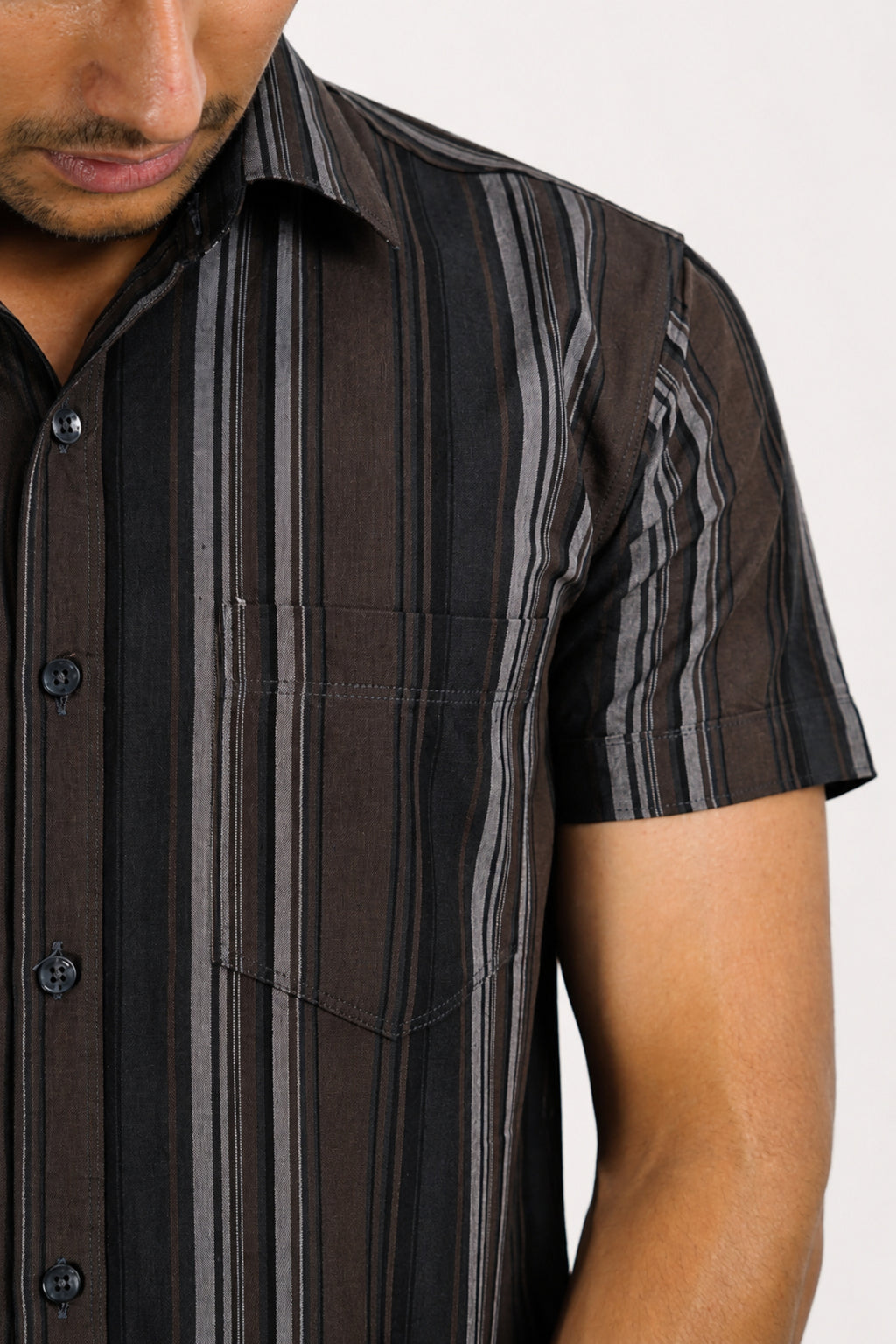 OXFHL BROWN | SLIM FIT PREMIUM POLO NECK CASUAL SHIRT | TEASERWEAR