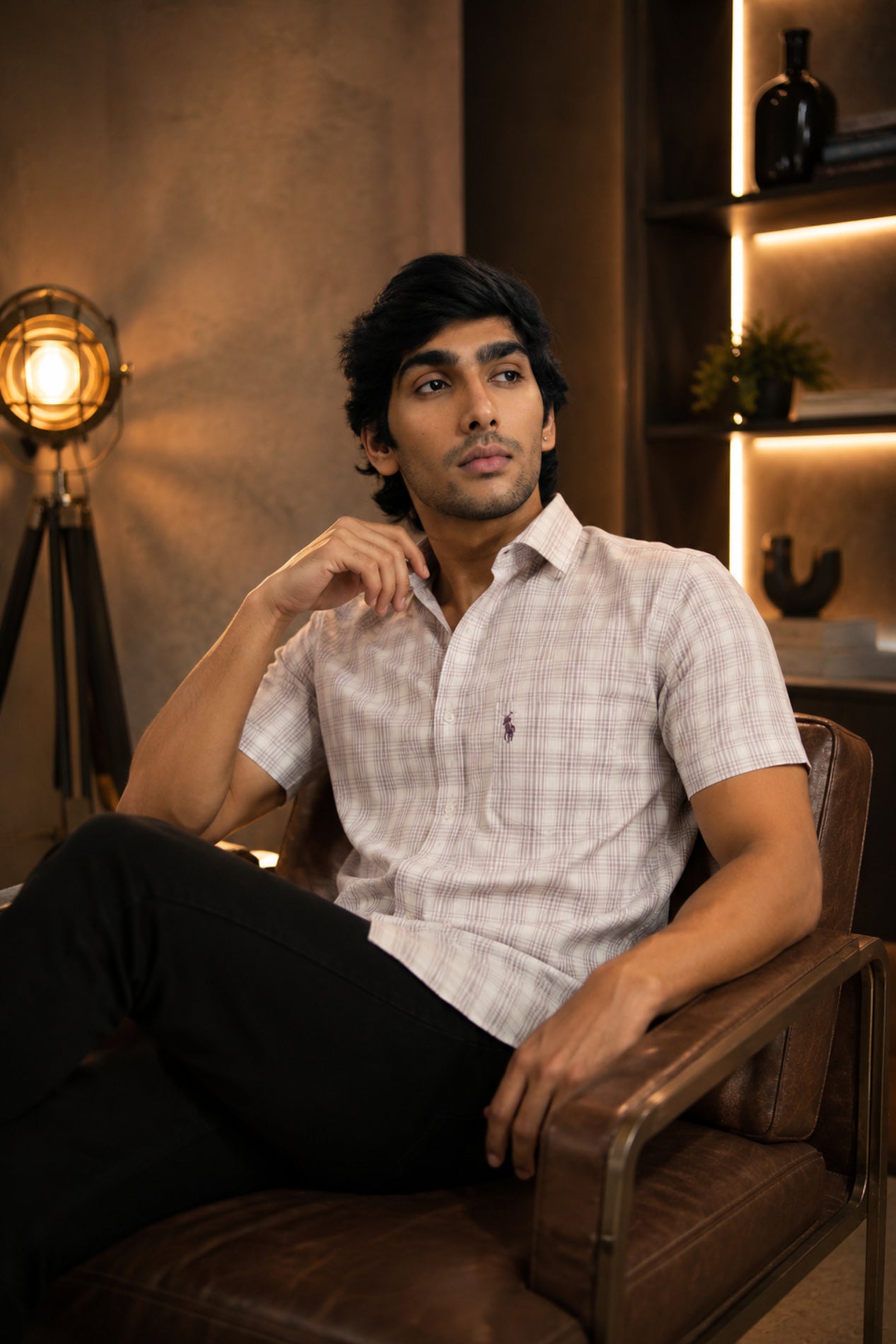 OXFHC LAVENDER | SLIM FIT PREMIUM POLO NECK CASUAL SHIRT | TEASERWEAR
