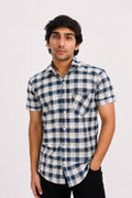 OXFHC NAVY BLUE | SLIM FIT PREMIUM POLO NECK CASUAL SHIRT | TEASERWEAR
