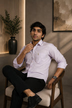 LINP LAVENDER | SLIM FIT PREMIUM POLO NECK CASUAL SHIRT | TEASERWEAR