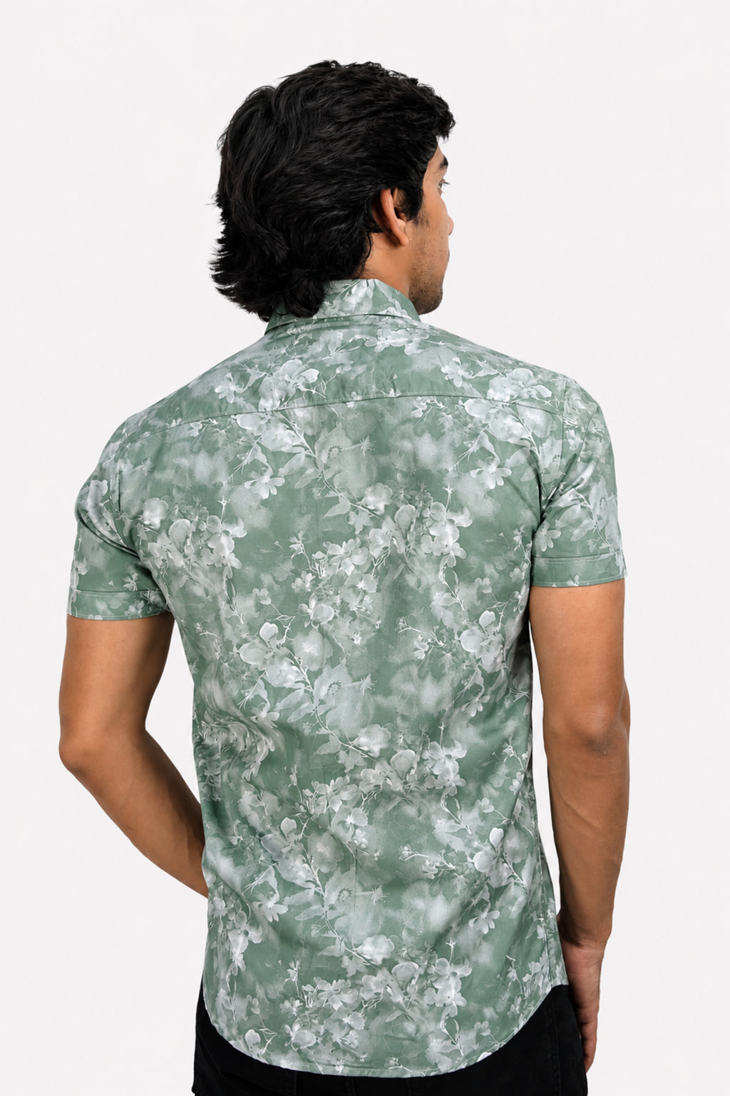 DOBHP GREEN | SLIM FIT PREMIUM POLO NECK CASUAL SHIRT | TEASERWEAR