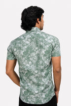 DOBHP GREEN | SLIM FIT PREMIUM POLO NECK CASUAL SHIRT | TEASERWEAR