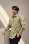 ROF GREEN | SLIM FIT PREMIUM POLO NECK CASUAL SHIRT | TEASERWEAR