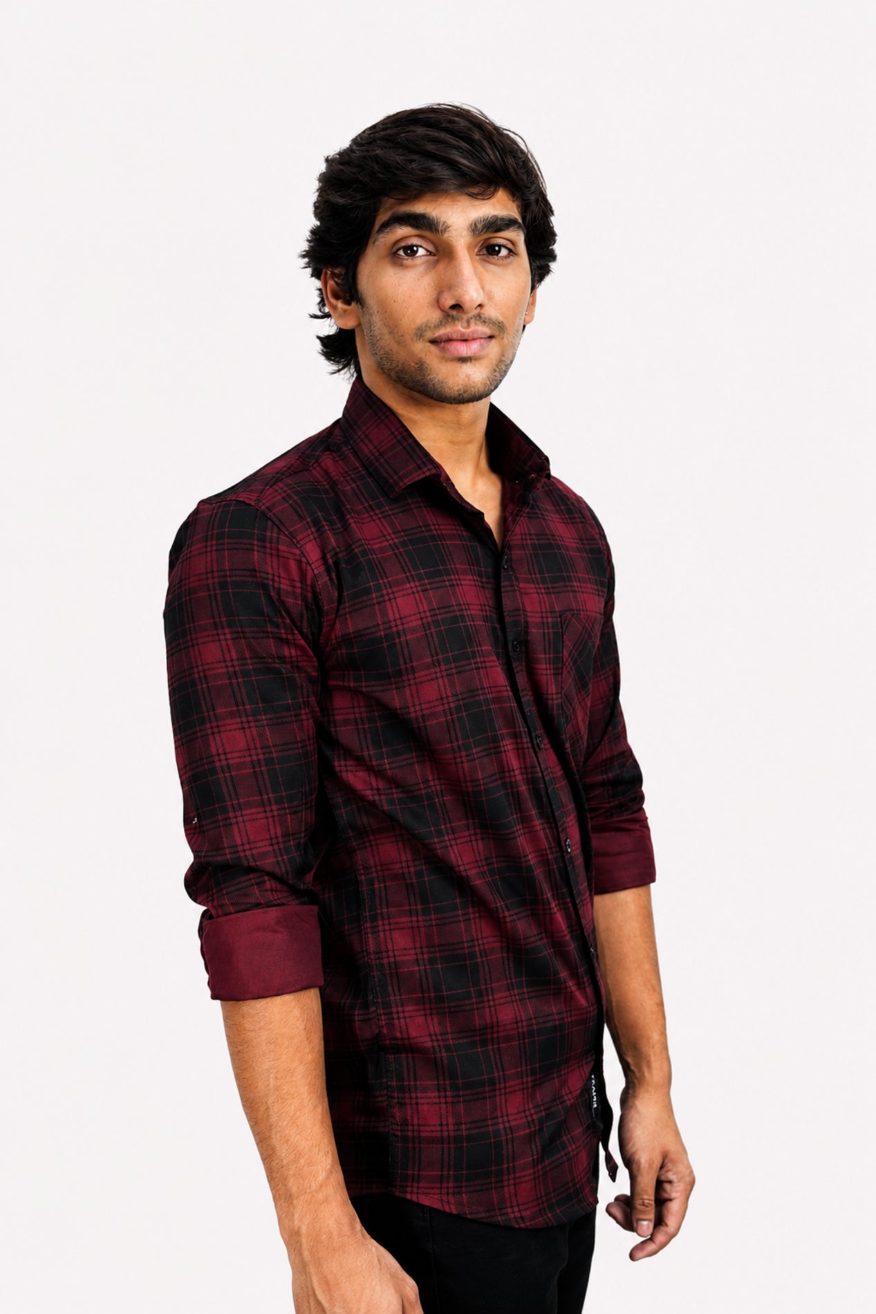 LAFC 2 MAROON | SLIM FIT PREMIUM POLO NECK CASUAL SHIRT | TEASERWEAR