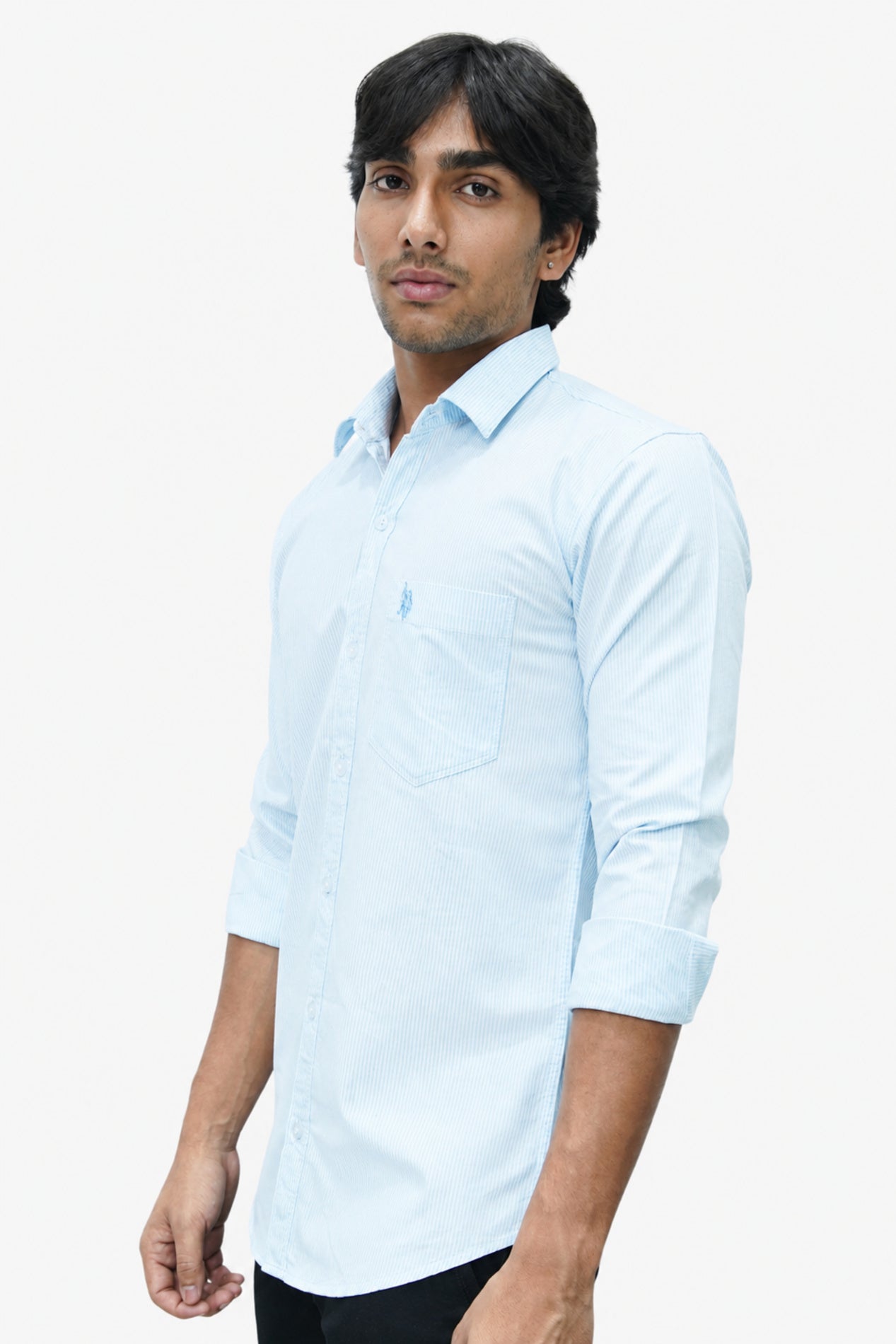 OXFL 2 SKY BLUE | SLIM FIT PREMIUM POLO NECK CASUAL SHIRT | TEASERWEAR