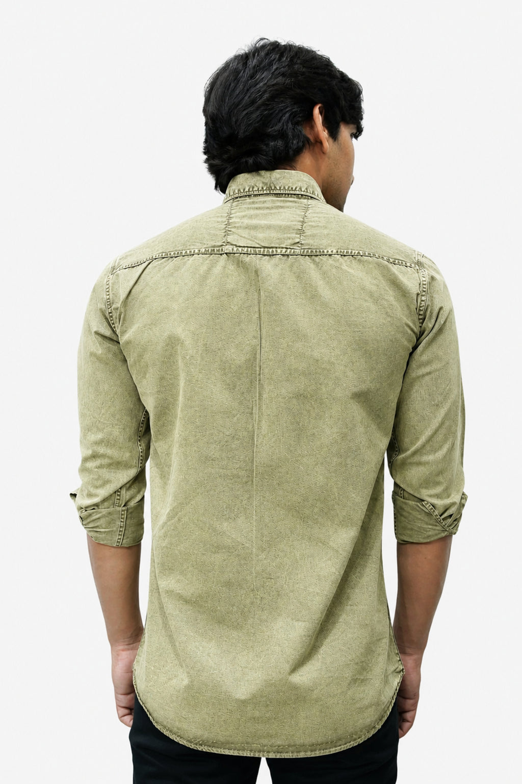 ROF GREEN | SLIM FIT PREMIUM POLO NECK CASUAL SHIRT | TEASERWEAR