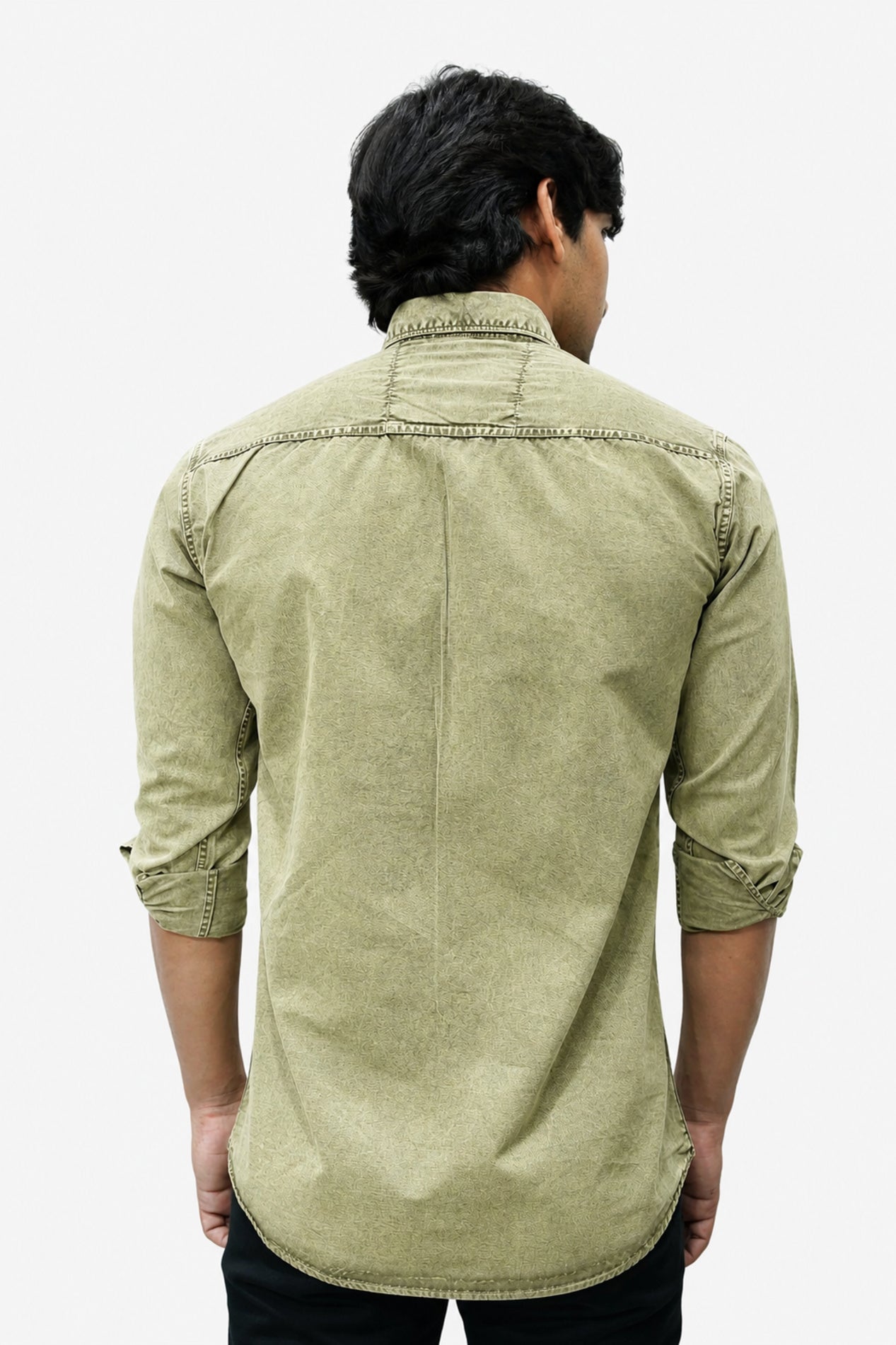ROF GREEN | SLIM FIT PREMIUM POLO NECK CASUAL SHIRT | TEASERWEAR