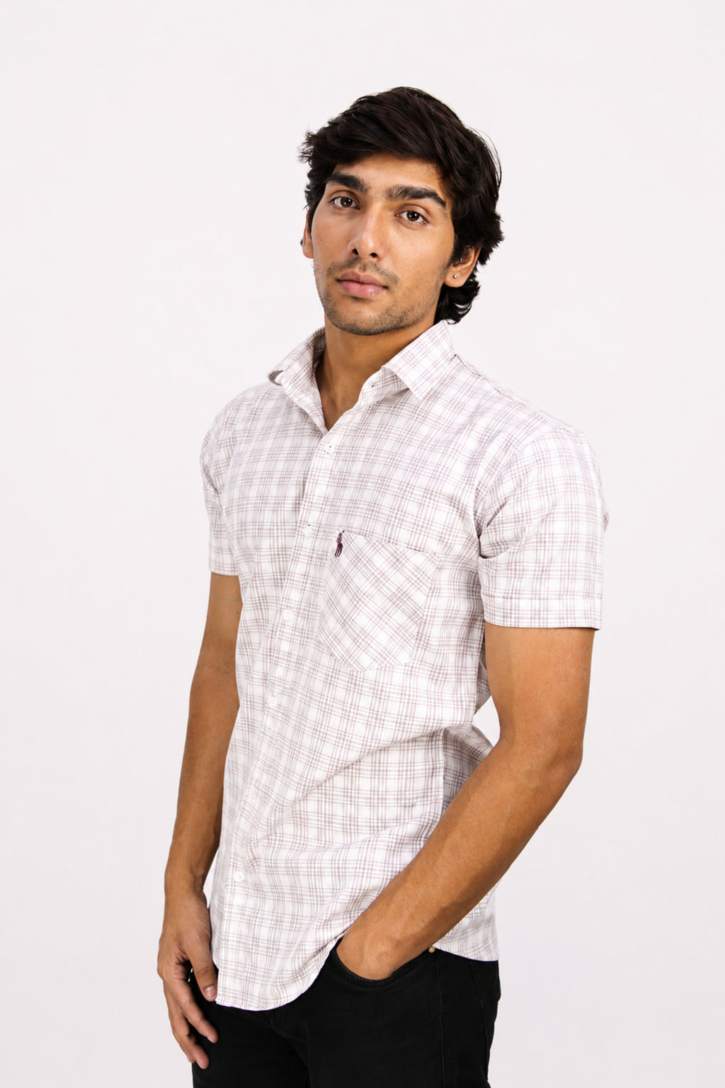 OXFHC LAVENDER | SLIM FIT PREMIUM POLO NECK CASUAL SHIRT | TEASERWEAR