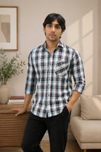 DOBC 2 MAROON | SLIM FIT PREMIUM POLO NECK CASUAL SHIRT | TEASERWEAR