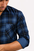 LAFC 2 BLUE | SLIM FIT PREMIUM POLO NECK CASUAL SHIRT | TEASERWEAR