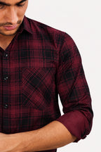 LAFC 2 MAROON | SLIM FIT PREMIUM POLO NECK CASUAL SHIRT | TEASERWEAR