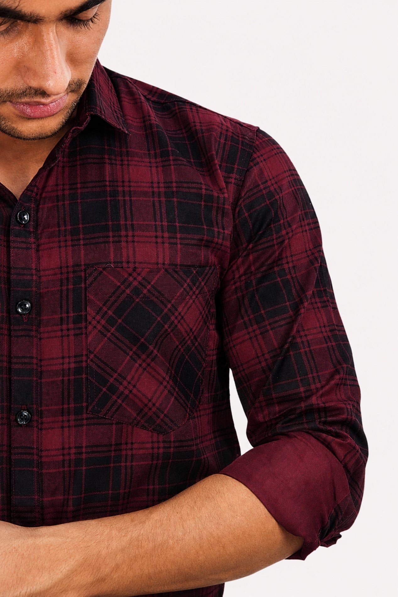 LAFC 2 MAROON | SLIM FIT PREMIUM POLO NECK CASUAL SHIRT | TEASERWEAR