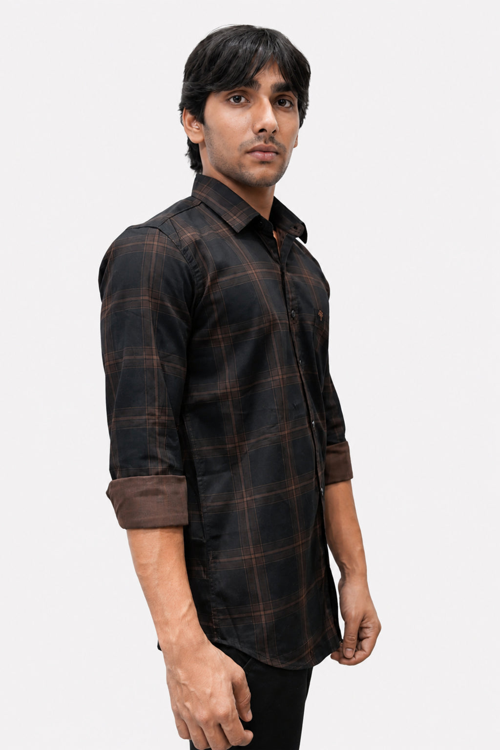 DOBC 2 BROWN | SLIM FIT PREMIUM POLO NECK CASUAL SHIRT | TEASERWEAR