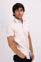 OXFHL PINK | SLIM FIT PREMIUM POLO NECK CASUAL SHIRT | TEASERWEAR