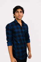 LAFC 2 NAVY BLUE | SLIM FIT PREMIUM POLO NECK CASUAL SHIRT | TEASERWEAR