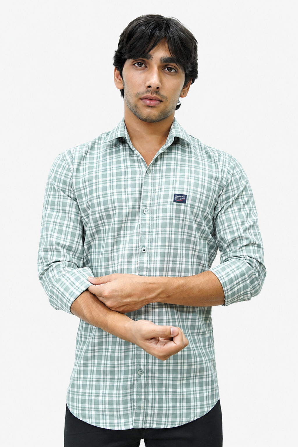 DOBC 2 LIGHT GREEN | SLIM FIT PREMIUM POLO NECK CASUAL SHIRT | TEASERWEAR