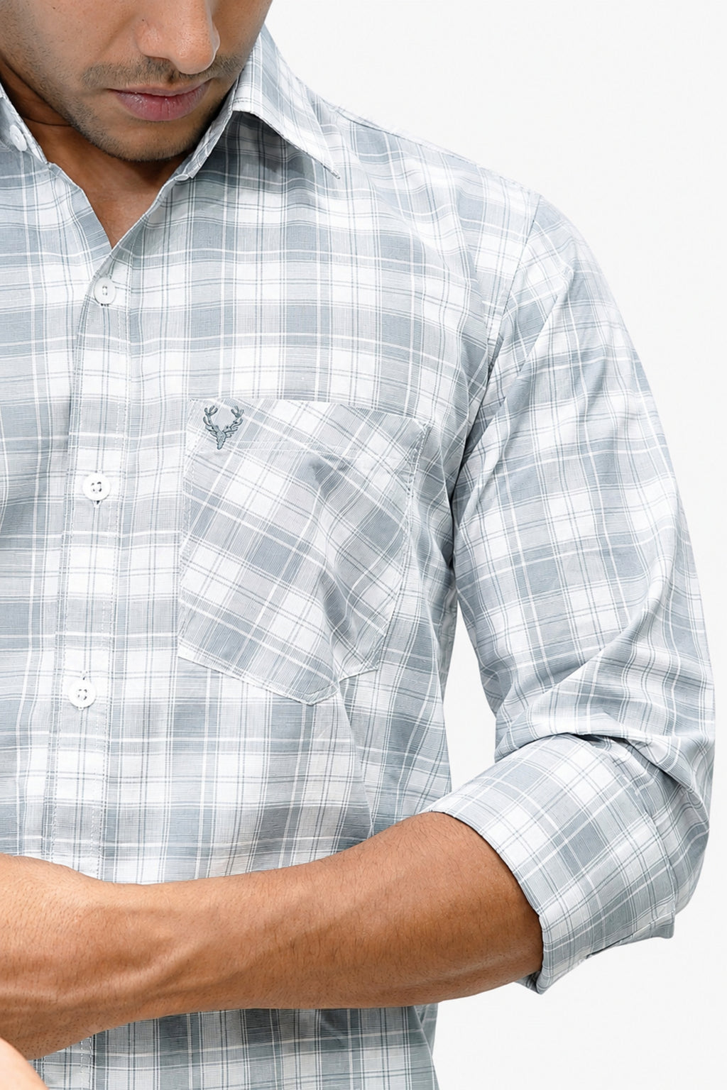 DOBC 2 GREY | SLIM FIT PREMIUM POLO NECK CASUAL SHIRT | TEASERWEAR