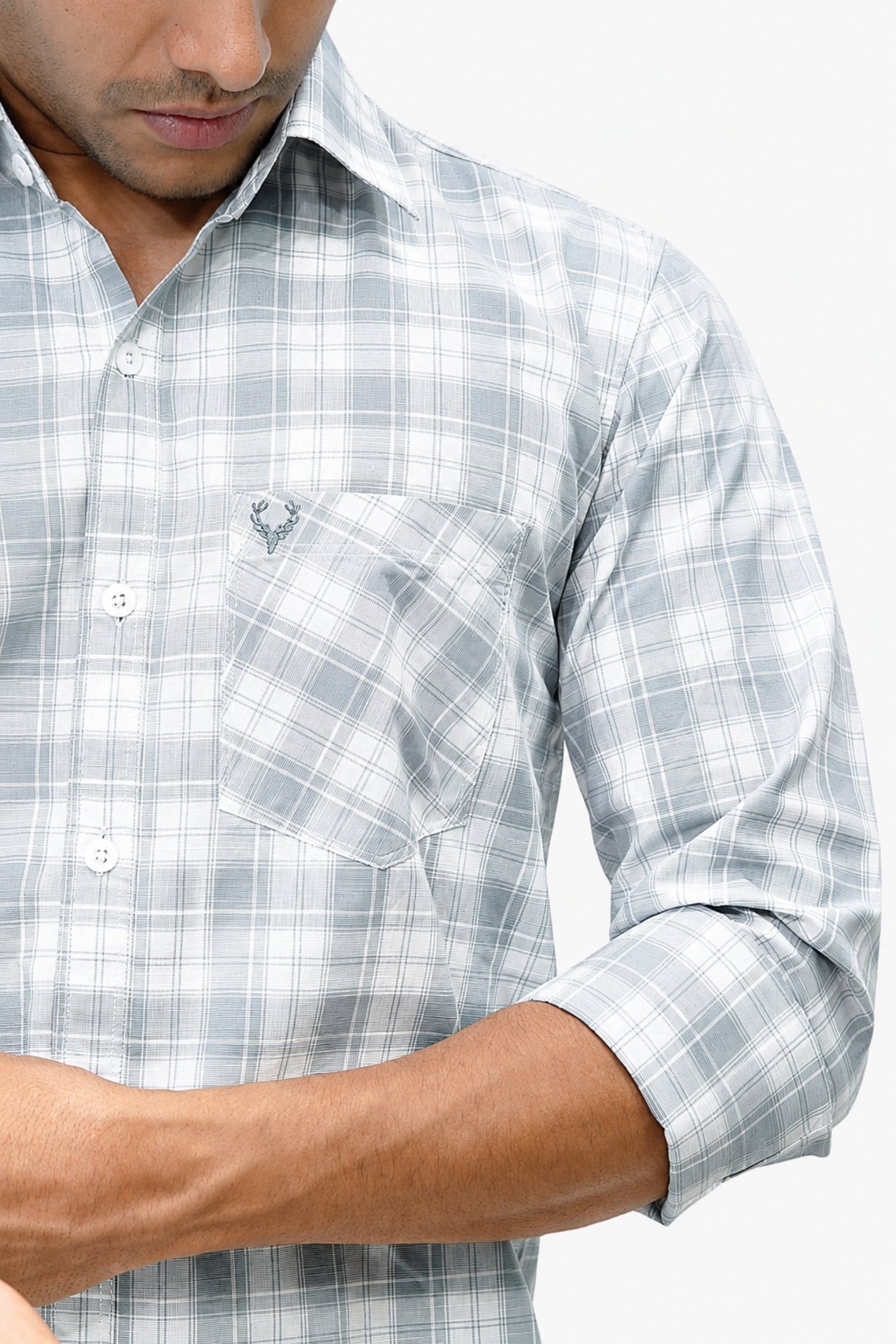 DOBC 2 GREY | SLIM FIT PREMIUM POLO NECK CASUAL SHIRT | TEASERWEAR