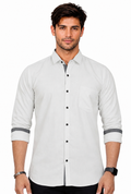 LAFRP WHITE | SLIM FIT PREMIUM POLO NECK CASUAL SHIRT | TEASERWEAR