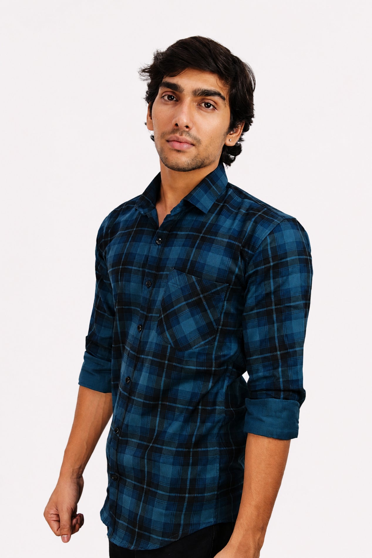 LAFC 2 BLUE | SLIM FIT PREMIUM POLO NECK CASUAL SHIRT | TEASERWEAR