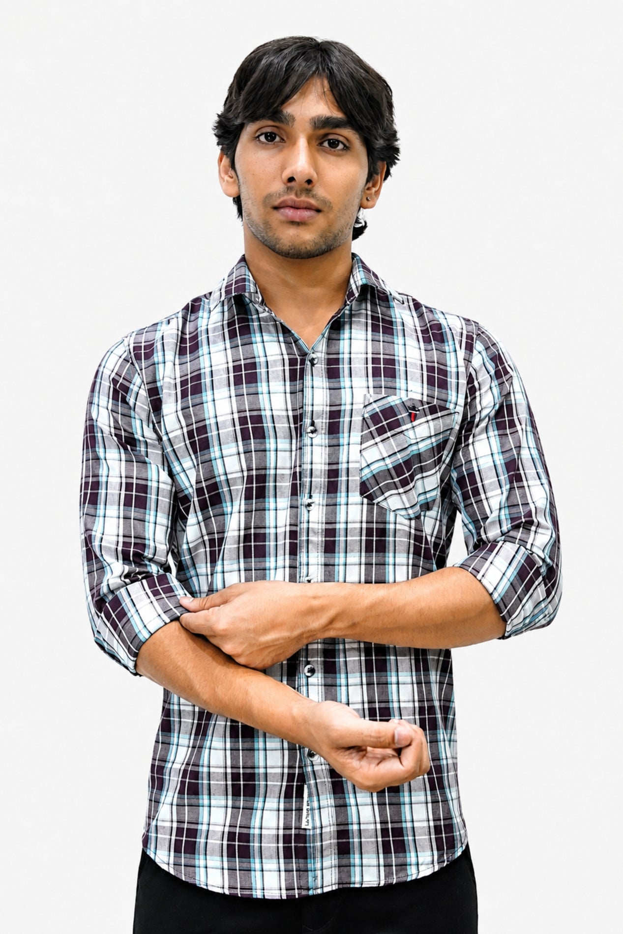 DOBC 2 MAROON | SLIM FIT PREMIUM POLO NECK CASUAL SHIRT | TEASERWEAR