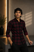 LAFC 2 MAROON | SLIM FIT PREMIUM POLO NECK CASUAL SHIRT | TEASERWEAR