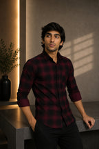 LAFC 2 MAROON | SLIM FIT PREMIUM POLO NECK CASUAL SHIRT | TEASERWEAR