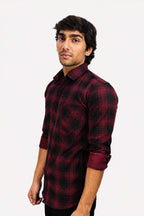 LAFC 2 MAROON | SLIM FIT PREMIUM POLO NECK CASUAL SHIRT | TEASERWEAR