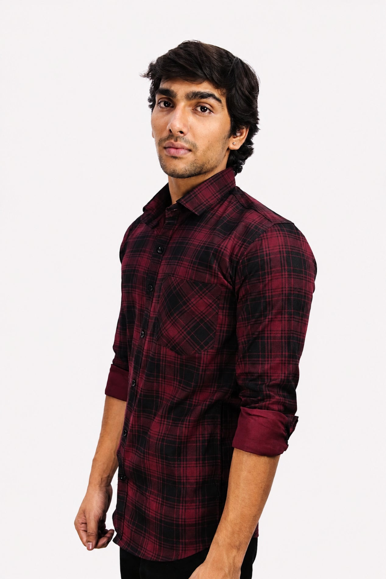 LAFC 2 MAROON | SLIM FIT PREMIUM POLO NECK CASUAL SHIRT | TEASERWEAR