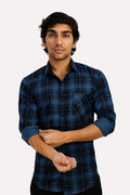 LAFC 2 BLUE | SLIM FIT PREMIUM POLO NECK CASUAL SHIRT | TEASERWEAR