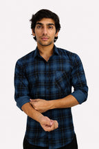 LAFC 2 BLUE | SLIM FIT PREMIUM POLO NECK CASUAL SHIRT | TEASERWEAR