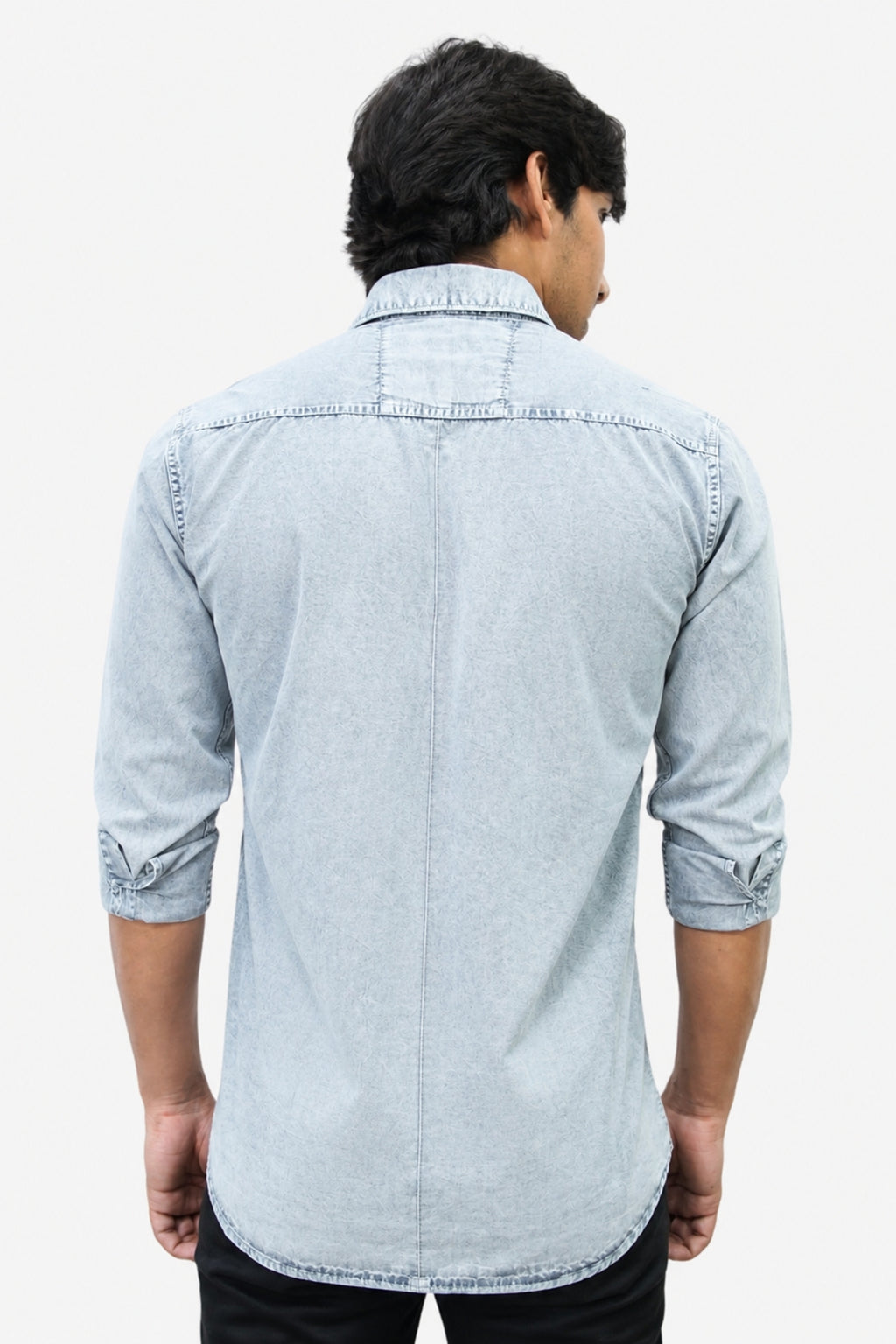 ROF BLUE | SLIM FIT PREMIUM POLO NECK CASUAL SHIRT | TEASERWEAR