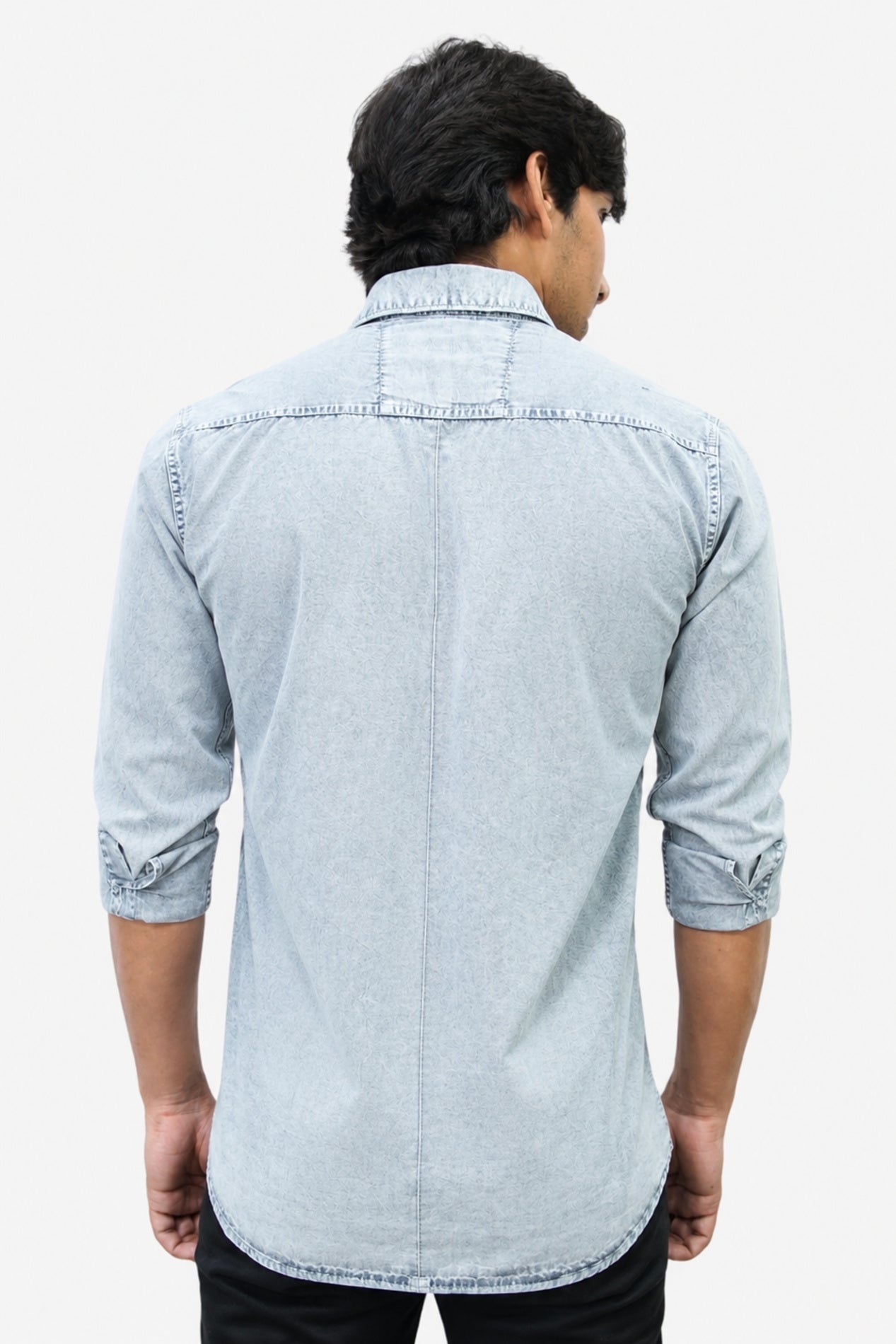 ROF BLUE | SLIM FIT PREMIUM POLO NECK CASUAL SHIRT | TEASERWEAR