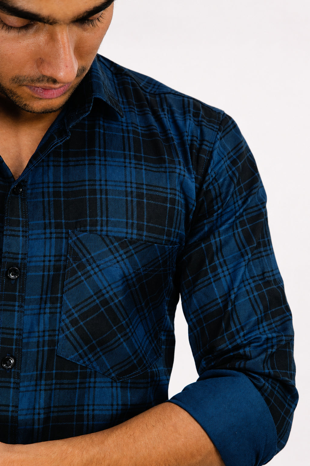 LAFC 2 NAVY BLUE | SLIM FIT PREMIUM POLO NECK CASUAL SHIRT | TEASERWEAR
